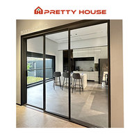 Portes coulissantes en aluminium à double vitrage à rupture de pont thermique, modernes et personnalisées, pour jardin et usage domestique, patio