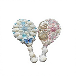 Espejo de Mano de Lujo con Conchas Marinas de Vietnam, Conchas Naturales y Cristal para Maquillaje, Belleza, Regalos de Novia, Eventos y Decoración del Hogar - Product Image 1