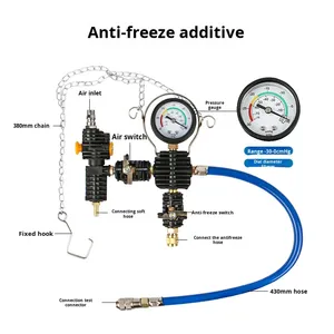 28 Pieces Steel Car Radiator <span class=keywords><strong>Leak</strong></span> <span class=keywords><strong>Detector</strong></span> Inflator Pressure Gauge <span class=keywords><strong>Water</strong></span> Box Tank Tester Universal Fitment Sistema de Refrigeração Ferramentas - Product Image 3