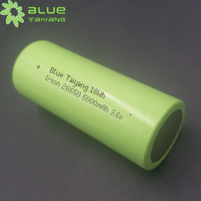 Blauw Taiyang Li Ion Batterijen Lithium Batterij 3.6V 26650 5000Mah Batterij