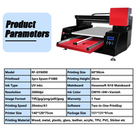 Impresora UV DTF Refinecolor de Gran Formato 6090, Máquina de Impresión Plana A1 para Carcasas de Teléfonos Móviles, Vasos, Bolígrafos y Pelotas de Golf