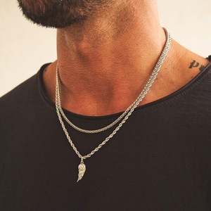 COOL Custom titanio placcato in oro gioielli gioielli in acciaio inox impermeabile alla moda collane per gli uomini - Product Image 2