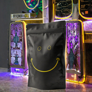 Black Stand Up Pouch Resealable <b>Ziplock</b> Flat Bottom Packaging <b>Bag</b> 10 x 15 cm for Food/ - Product Image 3