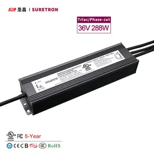 UL รับรองการเข้าถึง RoHS ที่รอดำเนินการ288W 24V 36V 48V PF 0.95สปอตไลท์ Led ไดร์เวอร์ลดแสง