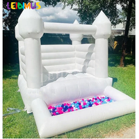 Mini château gonflable gonflable blanc de videur Maison gonflable blanche de rebond d'enfant en bas âge avec la piscine de fosse à balles