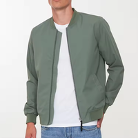 Blouson aviateur en satin de polyester avec patchs de broderie personnalisés vierges en gros