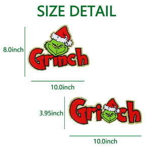 Hot Bán Thêu Tùy Chỉnh Chenille Các Bản Vá Lỗi Vàng Long Lanh Giáng Sinh Vá Sắt Trên Các Bản Vá Lỗi Cho Quần Áo - Product Image 3