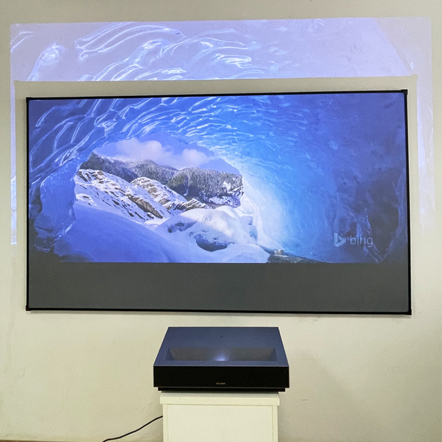 T Prism UST ALR Projector Screen Ambient Light Rejecting ALR Curtain Gain 0.85 84 Inch for Laser Projector Fengmi VAVA 4K 3D