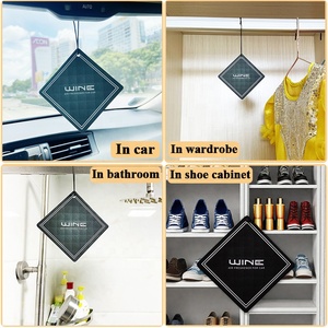 Regalo promozionale a buon mercato deodorante <span class=keywords><strong>per</strong></span> <span class=keywords><strong>auto</strong></span> <span class=keywords><strong>personalizzato</strong></span> Logo carta appesa con sacchetto di plastica sigillata Opp fragranza ciondolo di lunga durata - Product Image 5