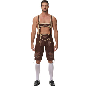 Nuevo Conjunto de Camisa de Manga Larga a Cuadros con Relieve de Poliéster, Disfraz <span class=keywords><strong>COS</strong></span>, Uniformes para Restaurante y Bar de Oktoberfest, Pantalones Casuales para Hombre - Product Image 2
