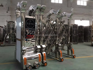 Portail coulissant rétractable moderne en acier inoxydable de haute qualité avec rail automatique pour entrée scolaire - Product Image 5