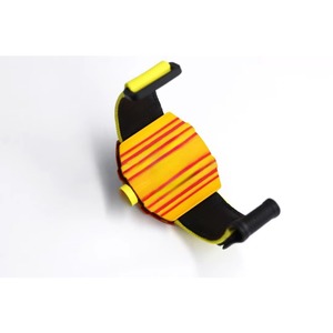 A high-end and fashionable men's <b>watch</b> with a visible dial and a carbon fiber <b>skeletonized</b> design in yellow and red - Product Image 5