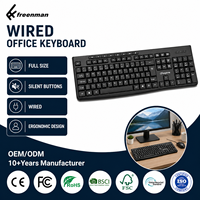 Clavier de bureau personnalisé 100 % filaire silencieux pour PC Gamer et ordinateur portable