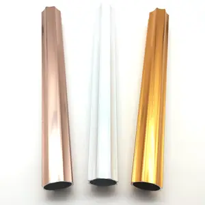Elegantes Design Benutzer definierte Länge Doppelte Gardinen stangen Vorhang Metallstange stangen Gardinen stangen, Schienen & Zubehör Aluminium legierung