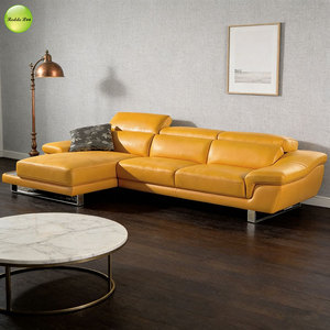 <span class=keywords><strong>Divano</strong></span> <span class=keywords><strong>Angolare</strong></span> di Lusso Europeo Arancione in Vendita, Stile Moderno in Pelle PU con Chaise Longue, <span class=keywords><strong>Divano</strong></span> Componibile a L 2293 - Product Image 4