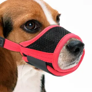 Dog Muzzle large manufacturer Soft Nylon Anti Biting Barking Chewing Breathable Adjustable Soft Dogs muzzle for a cat