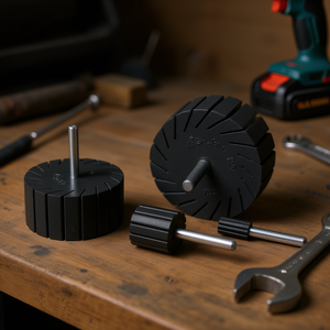 Supports de manchon pour tampons de polissage avec tige métallique et poignée en caoutchouc, diamètre 60 mm - Product Image 3