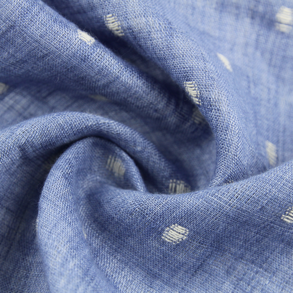 Высококачественное Тканое полотно, хлопчатобумажное Смешанное органическое непрерывное окрашенное жаккардовое полотно для юбки и брюк, платье из Европейского льна и осень