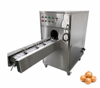 Kommerzielle Automatische Industrielle Edelstahl-Zwiebel-Schneidemaschine zum Entfernen von Spitzen, Enden und Wurzeln sowie zum Schälen