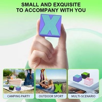 X1 Mini Altavoz Inalámbrico Portátil Colorido con Bajos Estéreo, BT 5.0, para Fiestas al Aire Libre, con Luces LED, Potente Reproductor de Música para Teléfono Móvil