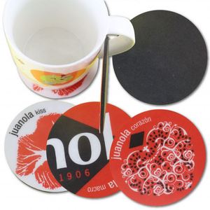 Custom Logo Foam <b>Coaster</b>, Personalized Drink <b>Coasters</b> for Bars, Restaurants, Events and Promotions, Non slip and Water Absorbing - Product Image 1