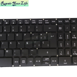 SP แป้นพิมพ์แล็ปท็อปแบบสเปน backlit สำหรับ <span class=keywords><strong>ACER</strong></span> Aspire 7 <span class=keywords><strong>A715</strong></span>-72 <span class=keywords><strong>A715</strong></span>-72g A315-33แป้นพิมพ์ LV5P_A80BWL A315-53ใหม่สีดำ - Product Image 2