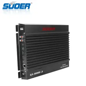 Suoer CA-1500D-A car amplifier wiring kit sound digital aluminium profile monoblock car mini amplifier for subwoofer