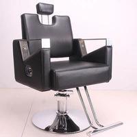 Chaise de barbier en métal au design moderne, siège de salon, chaise de coiffure, inclinable, réglable, rotative, mobilier de salon commercial, rasage du visage