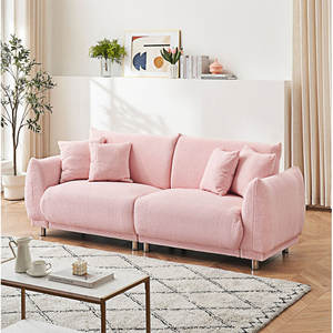 Loveseat غطاء متعدد الألوان مناسب للعائلات تصميم فني من القماش بمقعدين مع أغطية وسادة - Product Image 3