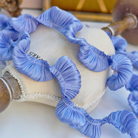 Bricolage 5cm Accessoires Multi-couleur Double Couche Flash Super Doux Cristal Satin Plissé Dentelle Jupe Garniture