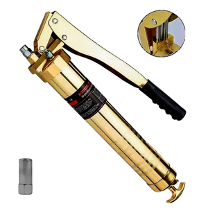 Pistolet à graisse manuel à double piston de qualité industrielle 900CC, pompe manuelle robuste, résistance à la corrosion, corps métallique, poignée en plastique, OEM ODM - Product Image 1