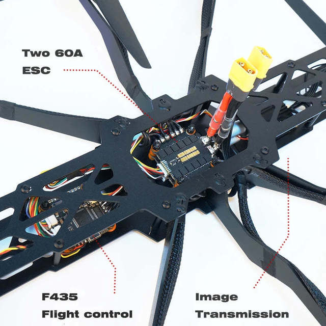My Store 6 Axis Six Rotor 10 Inch 2 KG Heavy Payload Long Range Racing Drone Fast Part FPV