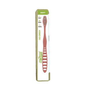 Brosse à dents en plastique rétro, Logo personnalisé, bon marché, en paille de blé, pour adulte, voyage - Product Image 5