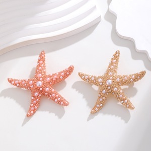 Elegante Spilla a Forma di Stella Marina in Stile Retrò Coreano, Preziosa Corsage con Stella Marina Incastonata per Cappotti, Abiti, Matrimoni e Fidanzamenti per Bambini - Product Image 1