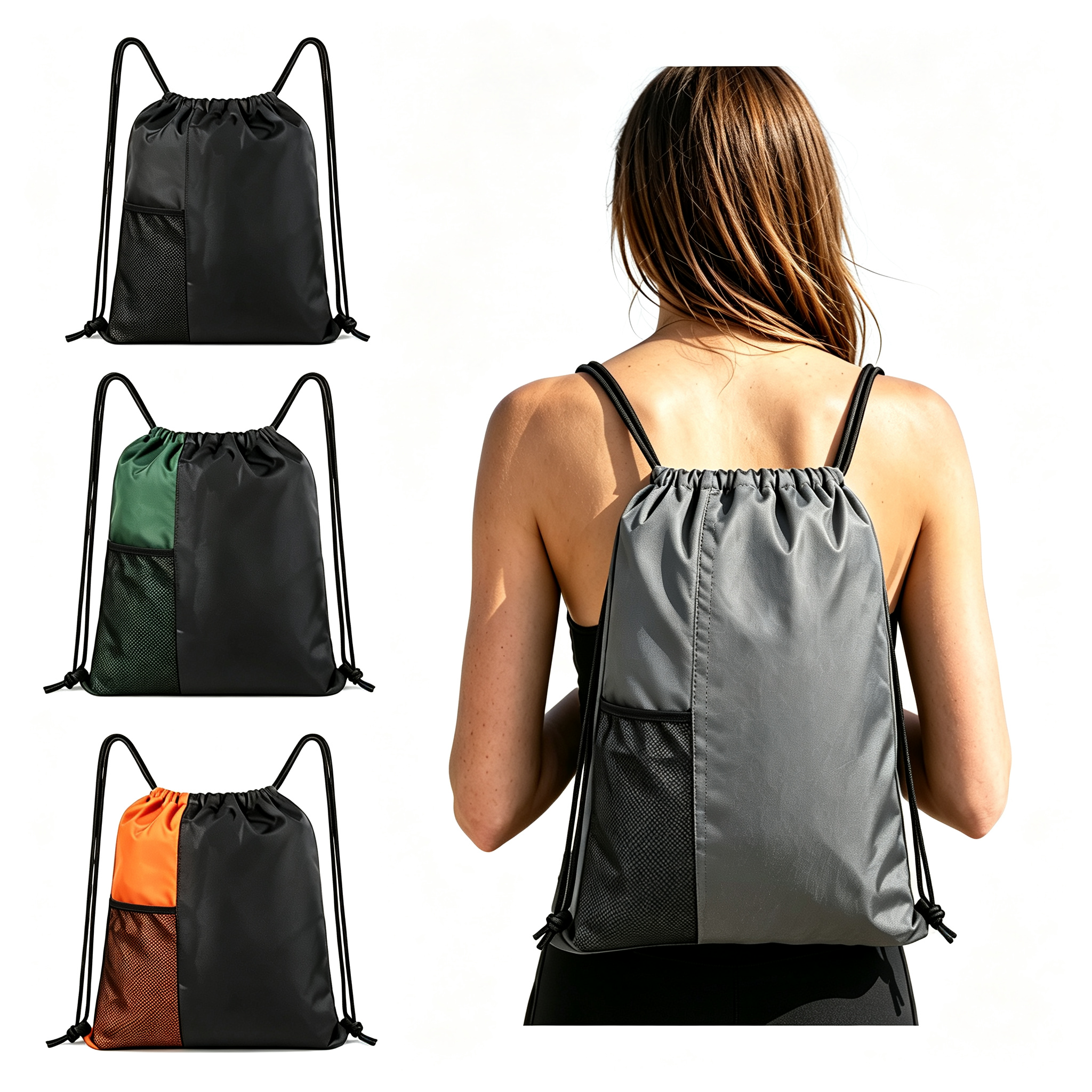 Comfortable Lightweight Polyester Drawstring Backpack