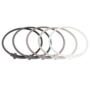 사용자 정의 묵주 팔찌 탄성 십자가 팔찌 세트 다채로운 실리콘 가톨릭 성도기도 종교 예수 팔찌 - Product Image 3