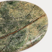 Ensemble de sous-verres en marbre vert naturel WeiVibe, forme organique, approvisionnement en gros OEM pour table basse de salon