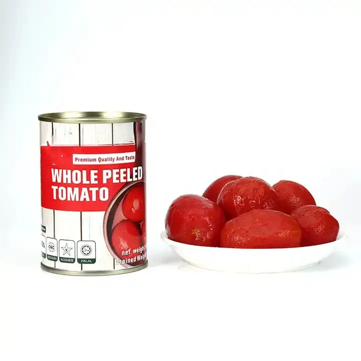 Tomates pelées en conserve