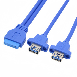 สายเคเบิลขยายพอร์ต USB 3.0 แบบ 1 ต่อ 2 สำหรับเมนบอร์ด, สายเคเบิลพอร์ต USB 3.0 แบบ 20 พิน สำหรับแผงด้านหน้าของเมนบอร์ด - Product Image 4