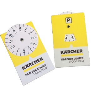 Disque de chronométrage de stationnement automobile en papier et plastique personnalisé Danemark pour la promotion client - Product Image 1