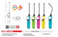 Iso 9994 qualité électronique cuisine bougie briquet gaz butane rechargeable multi-usages extérieur barbecue outil avec bouton de verrouillage