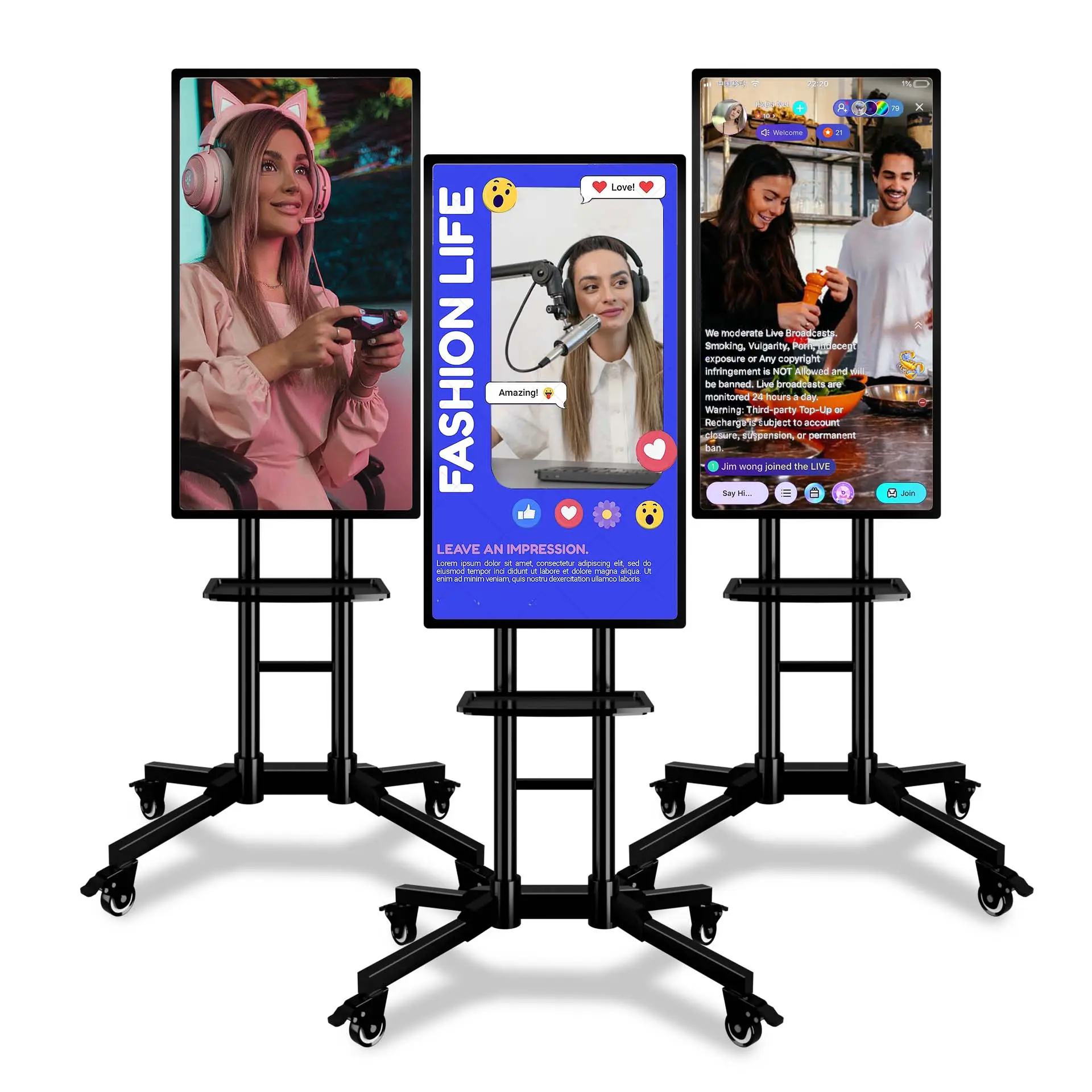 Live Streaming Machine Lcd Touchscreen 2K Smart Display Paneel Roterende Tv Met Aangepaste Systemen