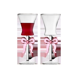 Juego de Copas de Vino Tinto Creativas con Lazo y Cuerda de Nudo de Amor, Caja de Regalo Grande para Boda, Copas de Vino Elegantes con Lazo - Product Image 6