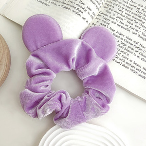 <strong>Mouse</strong> Ears Scrunchies Velvet Sparkle Sequin <strong>Minnie</strong> <strong>Bows</strong> Hair Scrunchies Hair Ties Elastic Rubber Bands Ponytail Holders - Product Image 6