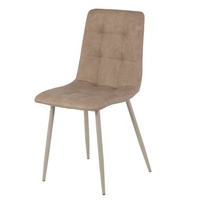 Chaise de salon confortable de haute qualité avec dossier ergonomique en velours, pieds en métal, chaises de salle à manger