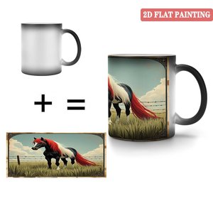 Taza de Uso Diario Negra Esmerilada de 11 oz, Taza Mágica de Cerámica Sensible al Calor que Cambia de Color - Product Image 4