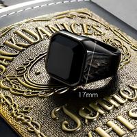 Bague en acier inoxydable pour homme, pierre noire de luxe, vente en gros OEM, bagues de phalange épaisses en agate pour homme
