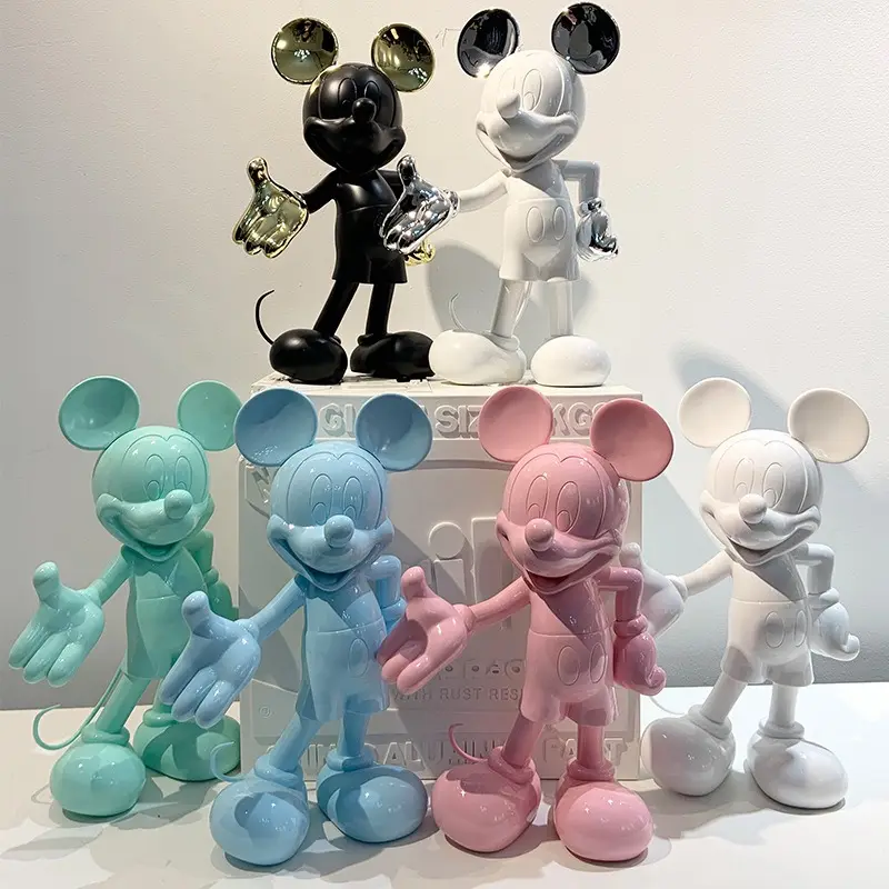 Resin Crafts Mickey ODM OEM ornaments dolls home living room decorations figure toy sculpture statue life size Mickey mous