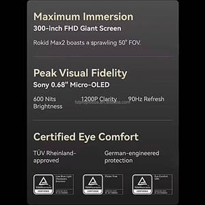 Rokid Max 2 AR Gafas 3D Juego Visualización <span class=keywords><strong>Cine</strong></span> Guiado Viaje VR Gafas Películas VR AR Gafas 3D Realidad virtual Audio de nivel HiFi - Product Image 3