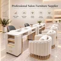 Ensemble table et chaise de manucure moderne pour salon de beauté, durable et facile à nettoyer